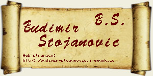 Budimir Stojanović vizit kartica